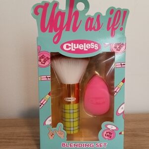 Clueless 'Ugh, as if!' Blending Brush & Pink Sponge Set ~ Free Shipping! ☆